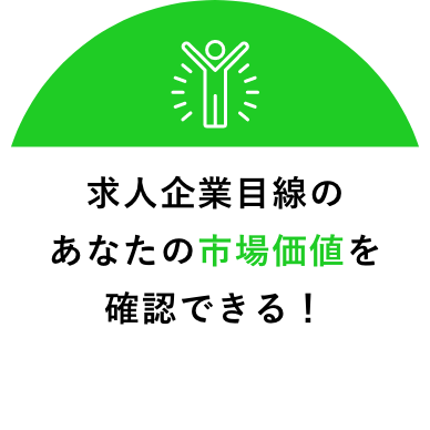 求人企業目線のあなたの市場価値を確認できる!!